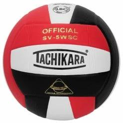 Discount 😀 Tachikara Sensi-Tec® Microfiber Composite Leather Volleyball Red Combo ⌛