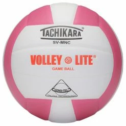 Flash Sale 🧨 Tachikara Volley-Lite Volleyball White/Pink 👏