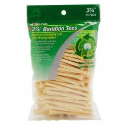 New 🤩 JEF World Of Golf Bamboo Golf Tees - 75-Pack Natural 🔔