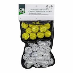Best Pirce 💯 JEF World Of Golf 36 Assorted Practice Golf Balls White/Yellow 😉