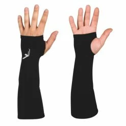 Promo 😀 Arm 2 Aim Unisex Volleyball Sleeves With Thumbhole Black 🔥